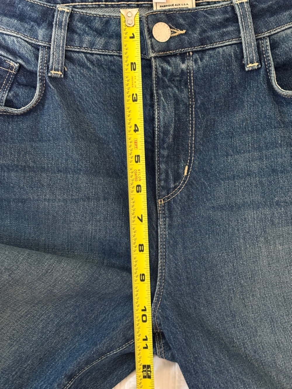 L’AGENCE Ruth high rise jeans women’s size 30 frayed raw hem with stretch comfy - Picture 10 of 11